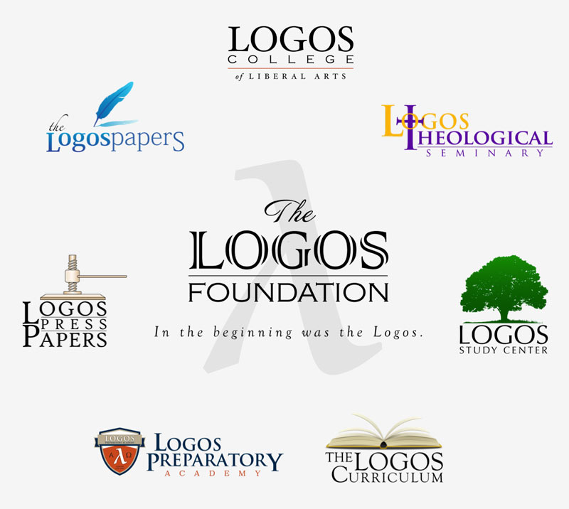 A collection of logos made for a single client